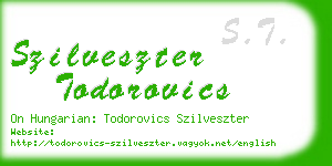 szilveszter todorovics business card